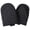 Black, variant on Clwellge Silicone Mini Oven Mitts, Non-Slip Grip Surfaces Kitchen Gloves with Hanging Loops, 2-Pack, 5.5" x 7", Black