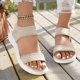 thumbnail image 1 of MKLEKYY Sandalias de Verano para Mujer, Calzado Informal para Exteriores, Diseño Cómodo de Punta Abierta Con Parte Superior Transpirable, Ajuste Ajustable para Uso Diario, Suela Gruesa Duradera, 1 of 4