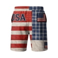 thumbnail image 4 of Havenx 250th Anniversary Usa Shorts for Men Drawstring American Flag Design Short with Pockets Elastic Waist Short Pants Patriotic We the People 1776 Workout Wear,Red S, 4 of 4