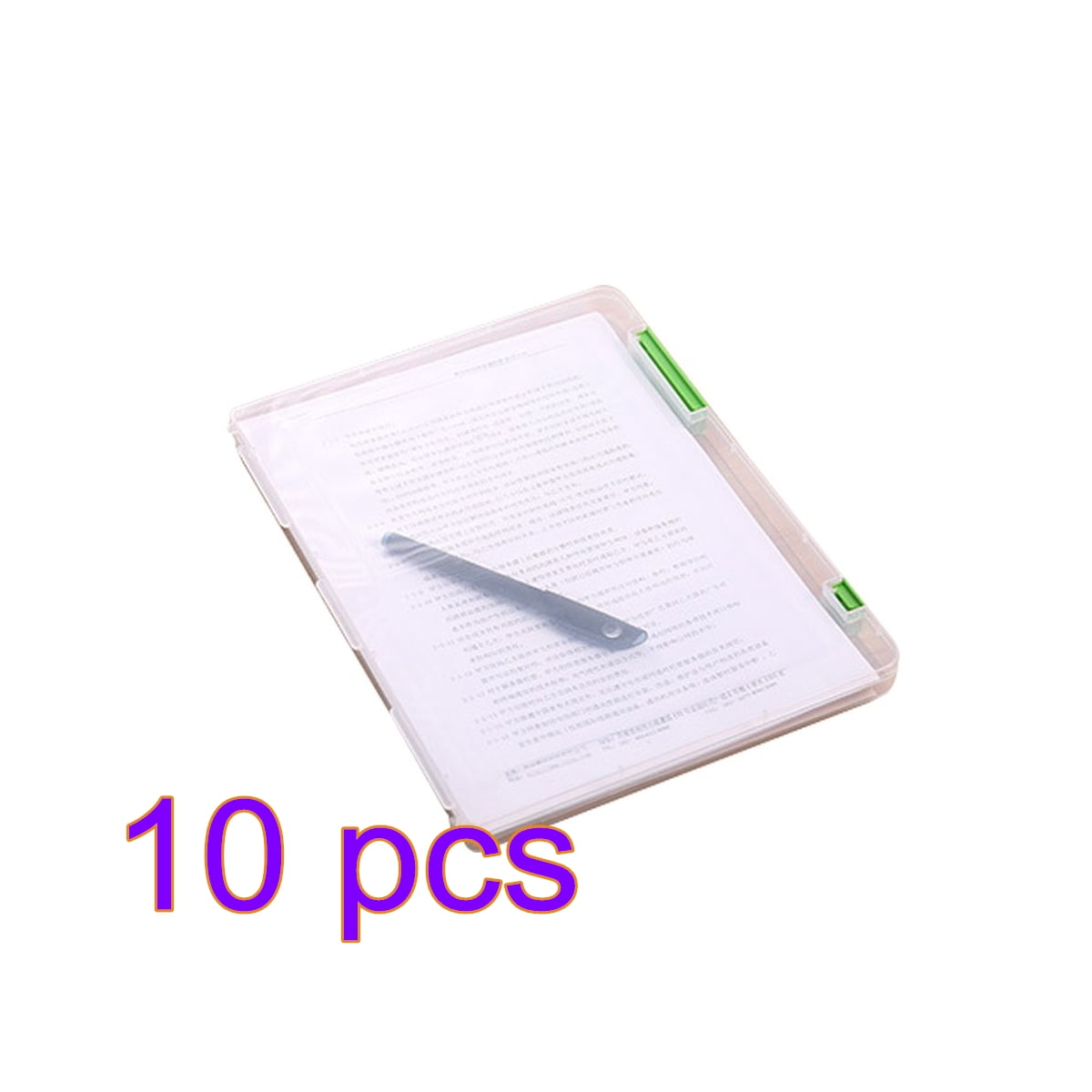 A4 File Storage Box Clear Plastic Document Cases Desk Paper Organizers