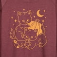 thumbnail image 3 of Instant Message - Halloween Kittens  - Women's Lightweight French Terry Long Sleeve Shirt, 3 of 6