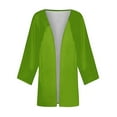 thumbnail image 5 of frariair Vintage Inspired 3/4 Sleeve Duster Coat With Flowy Silhouette Perfect For Beach Cover-Ups And Casual Chic Style Green, 5 of 5