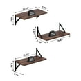 thumbnail image 3 of Huisenitre Eco Modern Collection 7.48 in x 7.48 in 3-Tier Farmhouse Floating Shelves, Walnut Brown, 3 Count, 3 of 7