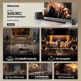 thumbnail image 5 of Restored Hisense AX5140Q 5.1.4Ch Sound Bar with Wireless Subwoofer, Dolby Atmos, DTS:X, Bluetooth 5.3, Roku TV Ready, HDMI/AUX/ARC/Optical/USB, EzPlay, 7 EQ Modes (B Grade), 5 of 13