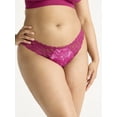 thumbnail image 4 of Joyspun Women's Microfiber and Lace Thong Panties, 3-Pack, Sizes XS to 3XL, 4 of 4