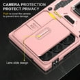 thumbnail image 7 of Armor Case for Samsung Galaxy S25 Ultra, Sliding Lens Camera Cover Protection Ring Kickstand Compatible with Magnetic Car Mount Holder Military Grade Hybrid Rugged PC Soft TPU Shockproof Case,Rosegold, 7 of 7