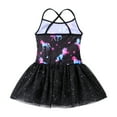 thumbnail image 5 of MSemis Kids Girls Criss Cross Back Scales Printed Sequins Leotard Dance Wear, 5 of 6
