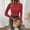 Red, variant on AOOCHASLIY Clearance Sweaters Fashion Womens Winter Solid Long Sleeve Pullove V Neck Casual Sweater Tops