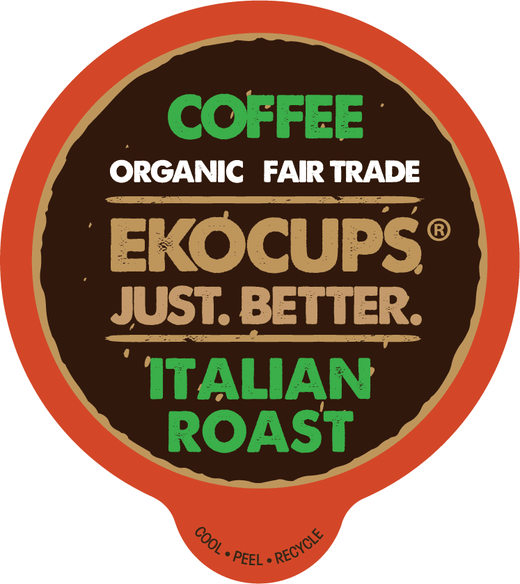 Ekocups Italian Roast Organic Coffee Pods, 40 Count for Keurig K Cup Machines