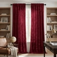 thumbnail image 5 of SNITIE Crushed Velvet Rod Pocket Curtains, 2 Panels Luxurious Thermal Insulated Soundproof Drapes, Soft Durable Light-Filtering Window Treatments for Living Room Bedroom, 5 of 7