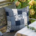 thumbnail image 3 of Throw Pillow Covers, Navy Blue Checkered 16x16 Pillow Covers for Couch/Sofa/Bed, Vintage Floral Abstract Art Decorative Square Linen Cushion Pillowcase for Home Decor, 3 of 9
