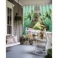 thumbnail image 4 of nqOlkjepod Outdoor Curtains for Patio Waterproof, Tropical Leaves Outdoor Privacy Panels Grommet, Country Summer Botanical Green Plants Blackout Outside Curtains for Porch/Cabana 54"x95", 2 Panels, 4 of 8