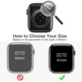 thumbnail image 3 of KOMI Case with Screen Protector for Apple Watch Series 9 8 7 41mm, Overall Protective Cover, Built-in Tempered Glass Film High Sensitivity, 2 Pack (Black), 3 of 6