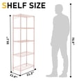 thumbnail image 5 of Ktaxon 5 Tier Layer 21"x11.5"x59" Storage Rack, Wire Shelving Adjustable Steel Storage Rack Organizer Kitchen, Pink, 5 of 18