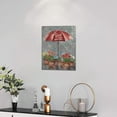 thumbnail image 2 of Farmhouse Red Umbrella Floral Decor Wall Art Rustic Flower Butterfly Gods Says You Are Pictures Wall Decor Canvas Painting Prints Artwork Decorations Framed for Bathroom Bedroom Kitchen 12"x16", 2 of 6