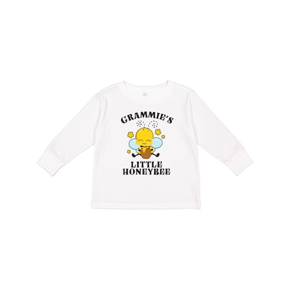 Inktastic Cute Bee Grammie's Little Honeybee with Stars Boys or Girls Long Sleeve Toddler T-Shirt