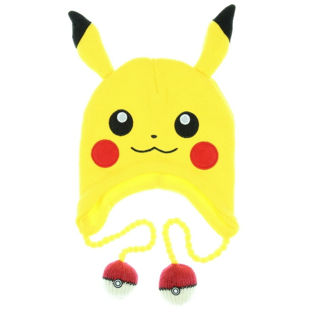 Pokemon Pikachu Big Face Laplander Beanie Size One Size Walmart Com