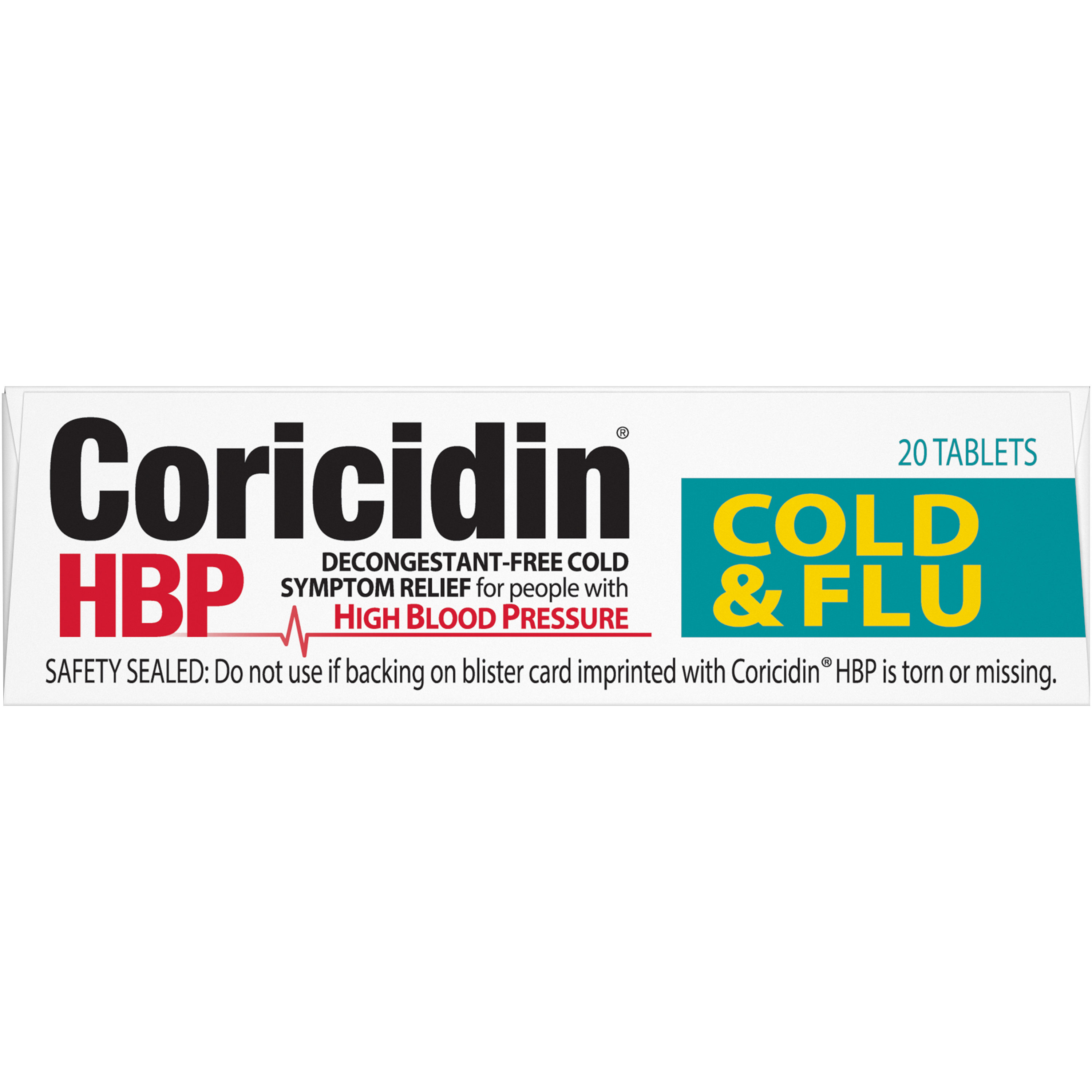 Coricidin HBP Cold & Flu Tablets, 20 ea (Pack of 3) - image 4 of 4