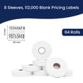 thumbnail image 3 of Etiquetas de precios Perco Monarch 1136 112000 blancas, 8 rollos, 3 of 7