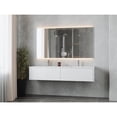 thumbnail image 2 of Legno 72" Alabaster White Double Sink Bathroom Vanity with Matte White VIVA Stone Solid Surface Countertop, 2 of 3