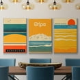 thumbnail image 2 of Summer Abroad I - Framed Premium Gallery Wrapped Canvas L Frame 3 Piece Set - Ready to Hang, 2 of 9