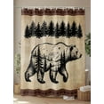 thumbnail image 4 of Fsddascl Brown Black Bear Shower Curtain Set - 48" x 72" Washable Bathtub Curtain with 12 Hooks, Farmhouse Cabin Forest Vintage Waterproof Fabric Stall Shower Curtains for Bathroom/Bathtub Décor, 4 of 6