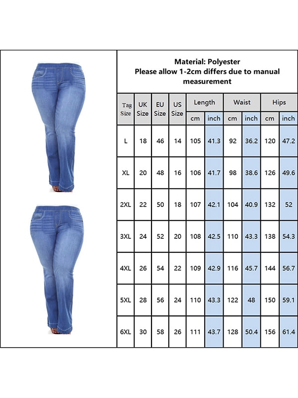 JDinms Women Bell Bottom Jeans Wide Leg 