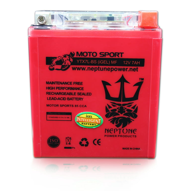 YTX7L-BS GEL Battery High Performance & Longer Lasting - Replacement for  Yuasa YTX7L-BS YUAM327BS - Motorcycle Scooter ATV Powersports Batteries 