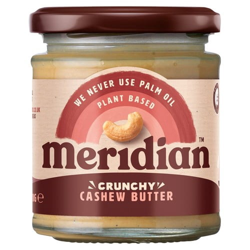Meridian Crunchy Cashew Butter 170g, British Import (Pack of 2)