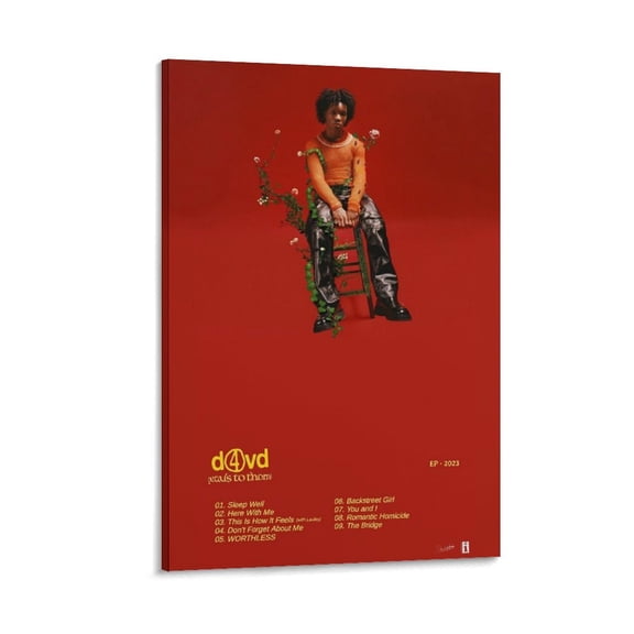 D4vd Posters Songwriter Singer Print Photo Art Painting Canvas Poster (5) Wall Art Picture Painting Poster Canvas Print Posters Artworks Bedroom Living Room Decor 12x18inch(30x45cm)