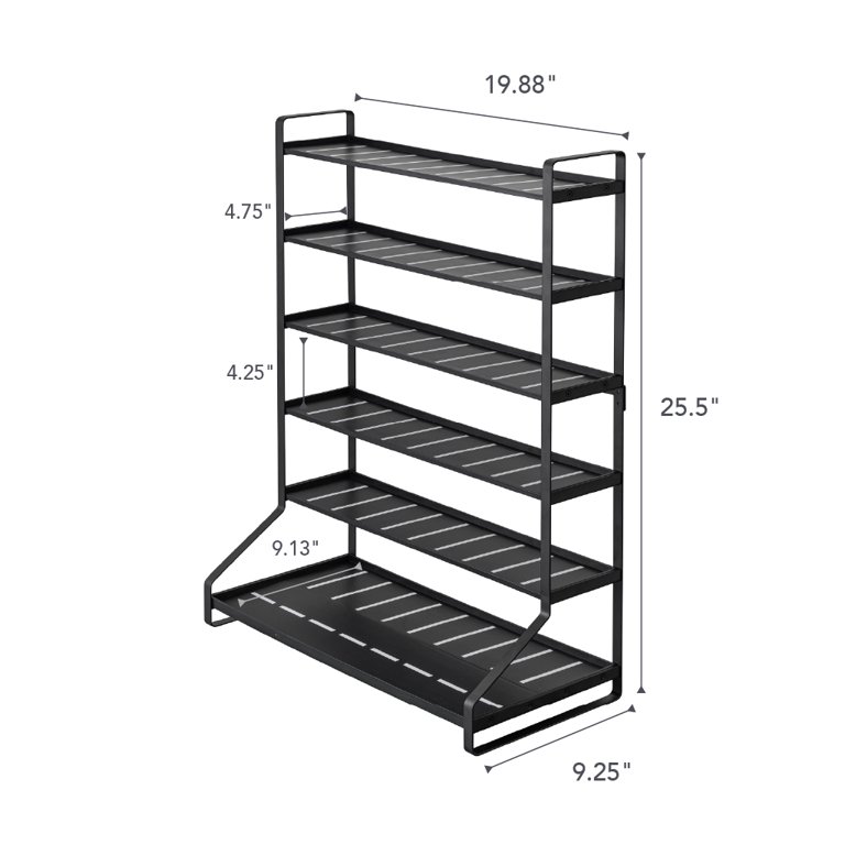 Yamazaki Home Kids' Steel Parking Garage with Metal Shelves, Black