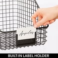 thumbnail image 5 of mDesign Small Slanted Kitchen Organizer Basket, Label Slot, 2 Pack, Matte Black, 5 of 8