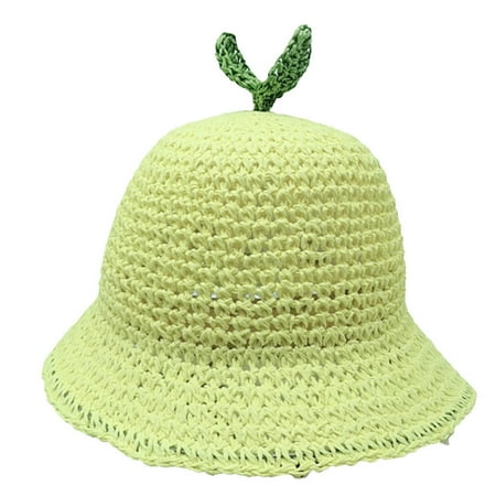 

Relanfenk Baby Hats Summer Cartoon Kids Boy Girl Breathable Straw Bucket Fisherman Cap Hat