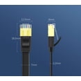thumbnail image 3 of KOMI Flat Cat8 Ethernet Cable, 26AWG Cat 8 Network Internet Lan Cable High Speed 40Gbps 2000Mhz SFTP RJ45 Gold Plated Connector for PC, Router, Switch, Modem, TV, PS5 (Black, 3M/10FT), 3 of 5