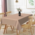thumbnail image 2 of 84x60 Inch Solid Color Rectangle Tablecloth Morandi Light Terracotta Color Table Cloth Cover for Indoor Dining Room Table Protector Modern Simple Thick Linen Tablecloths, 2 of 5