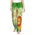 thumbnail image 2 of Lsque African Animals in the Jungle Print Women's Pajama Pants, Lounge Pant - Comfortable Home Wear,Elastic Waistband, Stylish Design-X-Large, 2 of 9