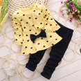 thumbnail image 2 of Mfakffe Girls 2‑Piece Outfit Set Long Sleeve Heart Print Ruffle Tunic Top & Solid Pants Fashion Casual Winter Daily Clothing, 2 of 4