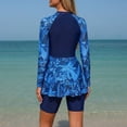 thumbnail image 5 of PMVFHDE Tankinis pour Femmes à Manches Longues à Fleurs avec Soutien-Gorge Intégré Conservateurs, 5 of 5