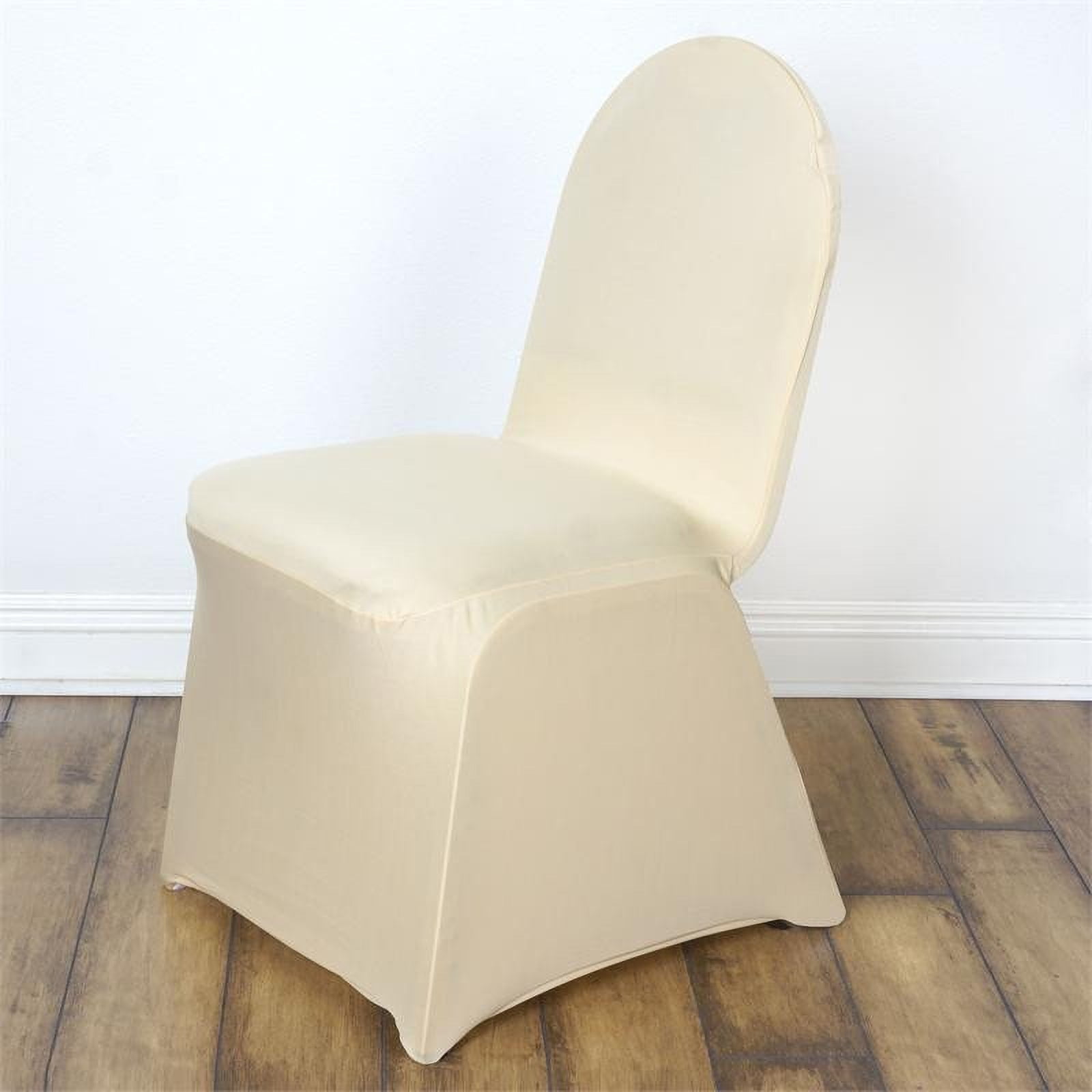 Efavormart 50pcs Champagne Stretchy Spandex Fitted Banquet Chair Cover ...