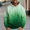 thumbnail image 2 of Momasggi Big and Tall Fleece Hoodies for Men Fall Winter Long Sleeve Drawstring Hooded Sweatshirts Fashion Gradient Pullover Tops with Pockets Green 3XL, 2 of 6