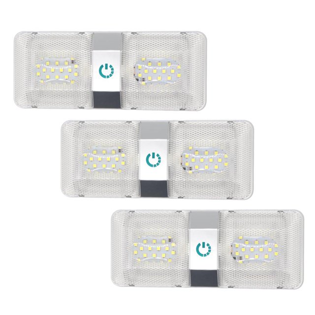 Luces de lectura de doble 48LED para remolque de autocaravana Yotijar