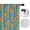 thumbnail image 4 of Blackout Kids Curtains,Robot and Minibots Gray Pattern Children's Insulated Curtains Set Of 2,Bedroom Essentials,Toddler Room Decor 42"x63", 4 of 5