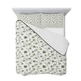 thumbnail image 7 of Sage Green Spring Floral Queen Size Down Alternative Comforter, Lightweight Comforter Quilt Bedding Set with Pillow Shams Summer Botanical Elegant All Seasons Bed Comforter Duvet Insert 90"x96", 7 of 7