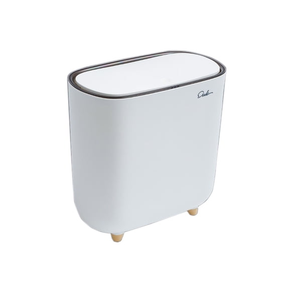 HBBKVI 2.1 Gallon Bathroom Trash Can with Popup Lid, Slim Plastic Living Room Kitchen Trash Can