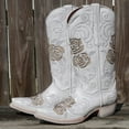 thumbnail image 2 of White Rose Inlayed Women's Cowgirl Boots (M50032), 2 of 9