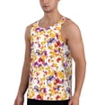 thumbnail image 2 of Lsque flowers and flying butterflies Pattern Mens Tank Tops Muscle Athletic Quick Dry Sleeveless Workout Fitness T Shirts Beach Tank Top, Loose-fit Sleeveless Shirt for Men-4X-Large, 2 of 7