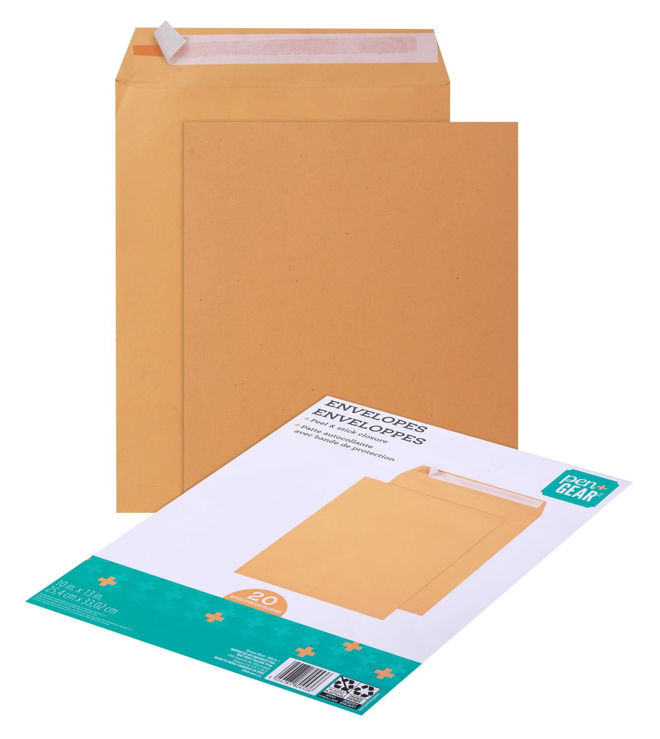 Pen + Gear 10"x13" Brown Envelopes 20 Count Per Pack