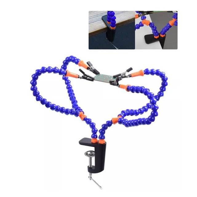 4 Pcs Flexible Arm Helping Hands Third Hand Soldering Tool PCB Holder Welding Stand For PCB Repairing Circuit Board ,Easy to Use