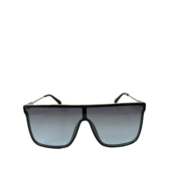 Quay Australia Nightfall Remixed Shield Sunglasses Black Gray Light Turquoise