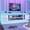 White, variant on Blotout 71" Fireplace TV Stand with 40" Fireplace, LED Lights & Power Outlet for 85/80/75 Inch TV, Modern Gaming Entertainment Center with High Gloss Cabinet, Media TV Console for Living Room (Black)